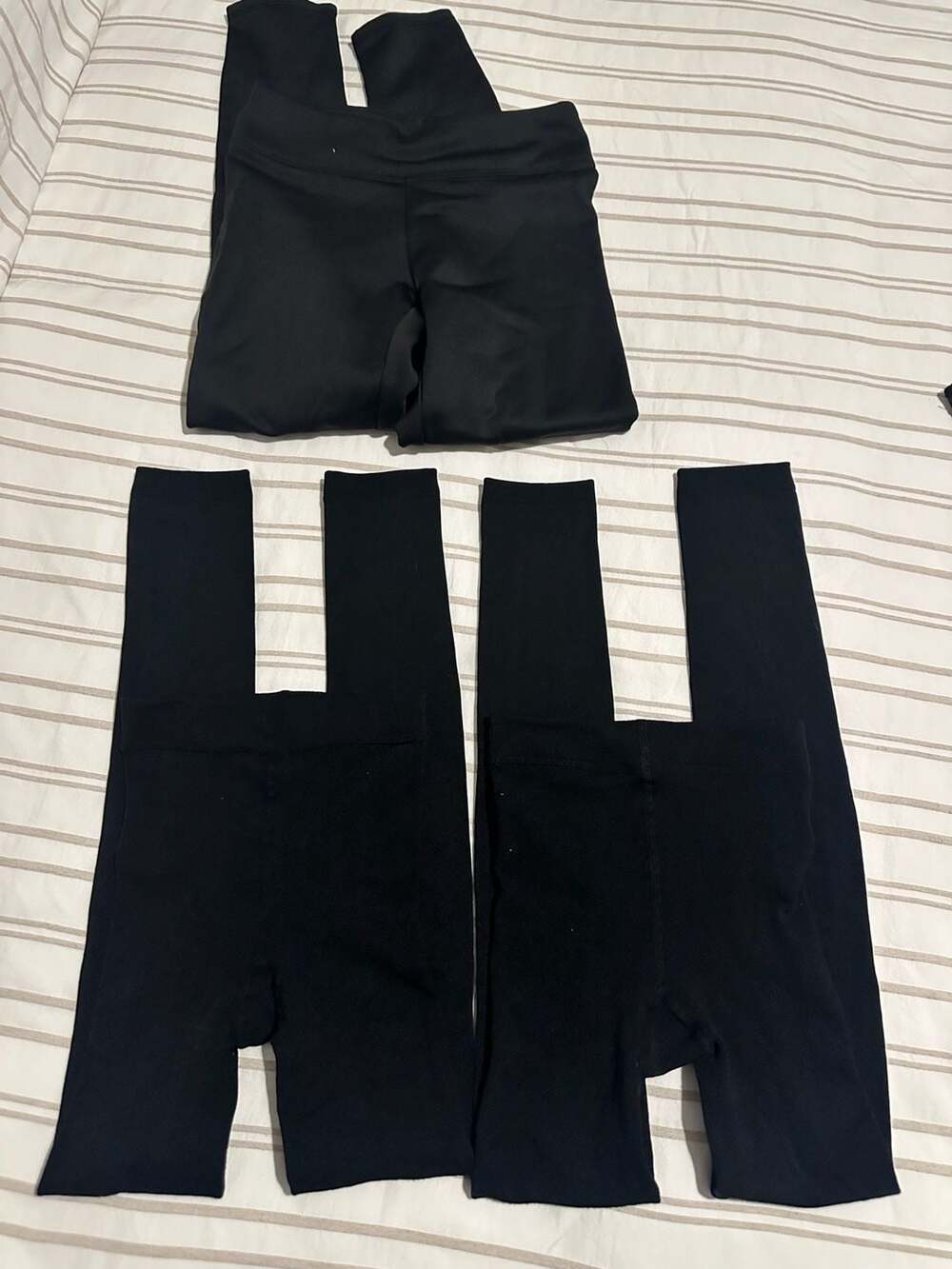 ClimateRight and Elle Hosiery Black Fleece Lined Leggings Bundle Size S and S/M